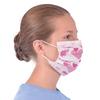 Rúško chirurgické s gumičkami 3 vrstvová, biela s ružovými srdiečkami (50 ks/bal.) - Maska operačná Basic s gumičkami modrá | T-Office