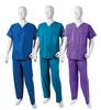 Oblečenie jednorázové, blúza a nohavice veľ. XXL (modrá) - Halena pre pacienta s krátkym rukávom | T-Office