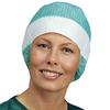 Čiapka operačná Special COMMODUS s potítkom, modro-zeleno-biela - Čiapka chirurgická  s viazaním, biela s ružovými kvetmi (100 ks/bal.) | T-Office