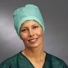 Čiapka operačná FLORY, zaväzovanie vzadu, zelená - Čiapka operačná Basic Annie zelená, baret veľ. L, | T-Office
